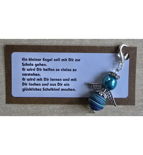 Engel " Ein kleiner Engel/Schulkind"  blau/türkis