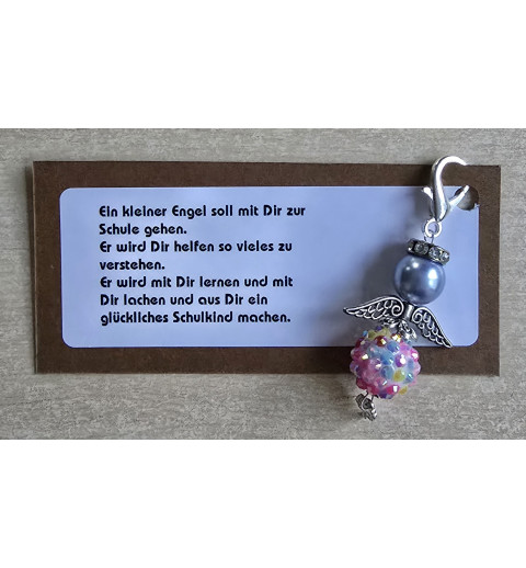 Engel " Ein kleiner Engel/Schulkind"  flieder/bunt