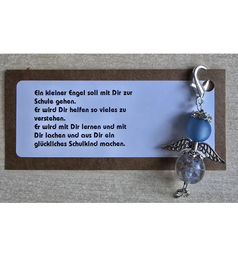 Engel " Ein kleiner Engel/Schulkind"  hellblau