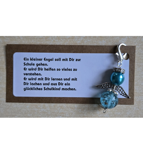 Engel " Ein kleiner Engel/Schulkind"  türkis