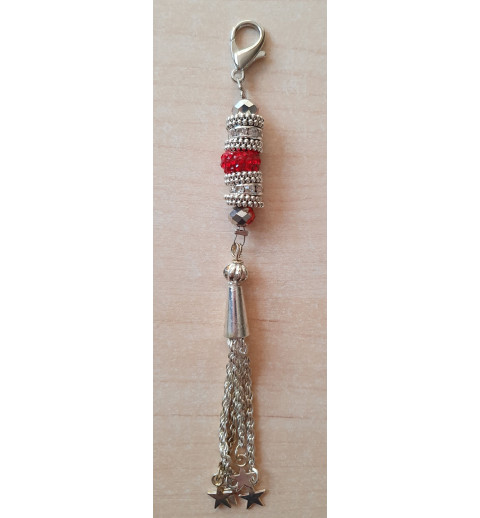 Schmuckanhänger mit Strassperlen rot