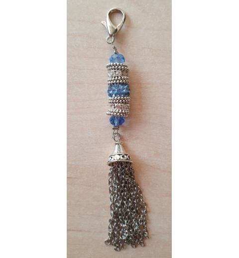 Schmuckanhänger mit Strassperlen blau