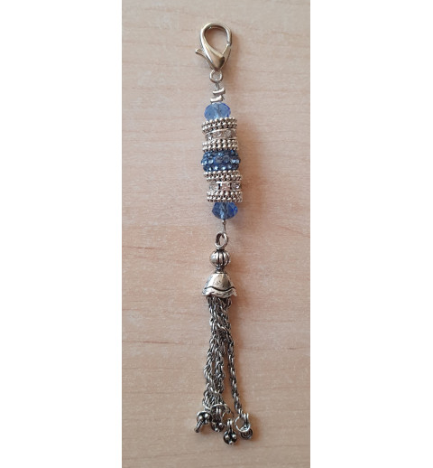 Schmuckanhänger mit Strassperlen blau