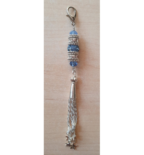 Schmuckanhänger mit Strassperlen blau