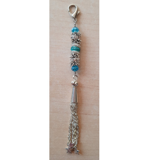 Schmuckanhänger mit Strassperlen türkis