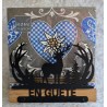 Servietten-Halter Hirsch " EN GUETE " Rote Eiche