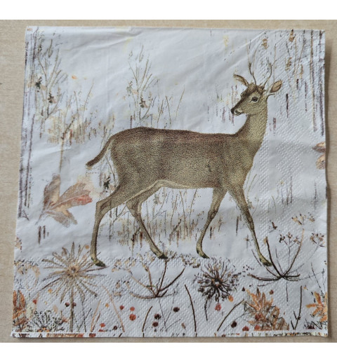 Serviette Hirsch/Reh/Eichhörnchen