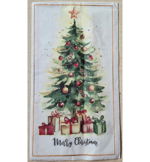 Serviette Weihnachtsbaum/Geschenke