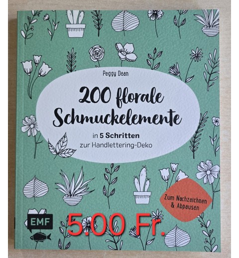 200 florale Schmuckelemente