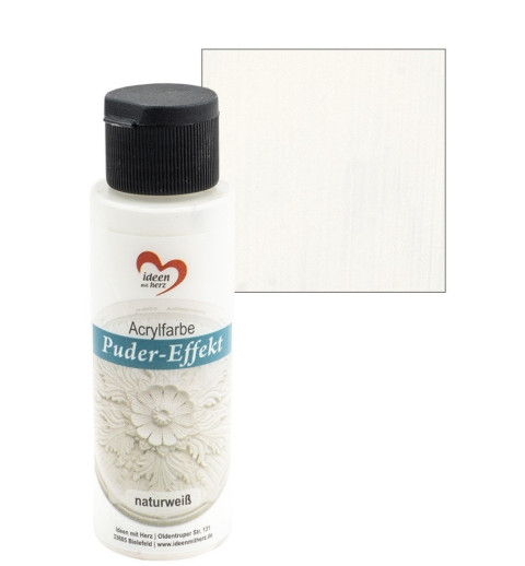 Acryl Farbe Puder-Effekt naturweiss