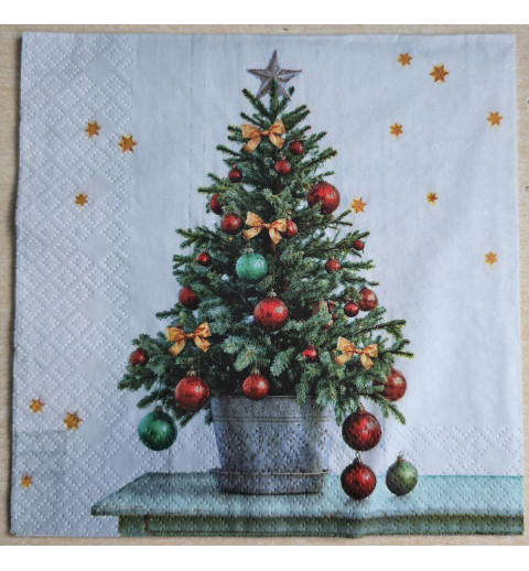 Serviette Weihnachtsbaum im Topf