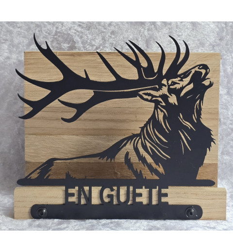 Servietten-Halter Rufender Hirsch/Eiche