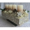 Adventsgesteck beige/braun
