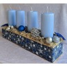 Adventsgesteck blau