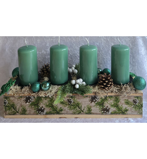 Adventsgesteck grün