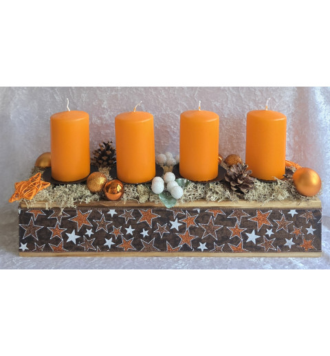 Adventsgesteck orange
