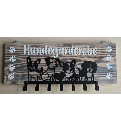 Hundegarderobe Fünf Hunde/Pfötchen