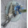 Tür/Wanddeko Wichtel hellblau/grau