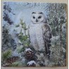 Serviette Schnee Eule