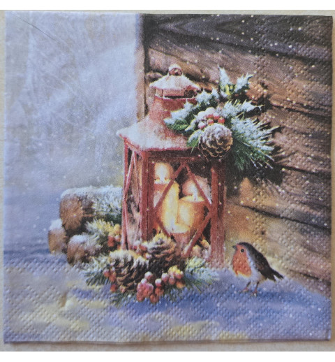 Serviette Laterne/Vogel
