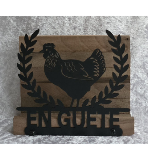 Servietten-Halter Huhn Schoko Eiche