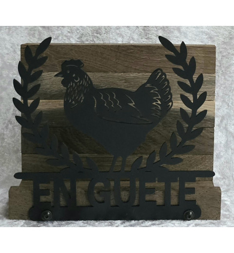 Servietten-Halter Huhn Geräuchte Eiche