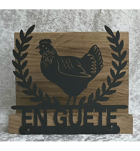 Servietten-Halter Huhn Eiche