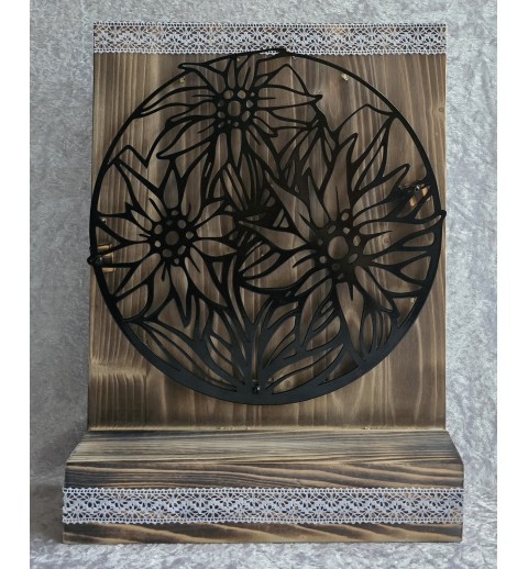Schild stehend Edelweiss mit LEDs