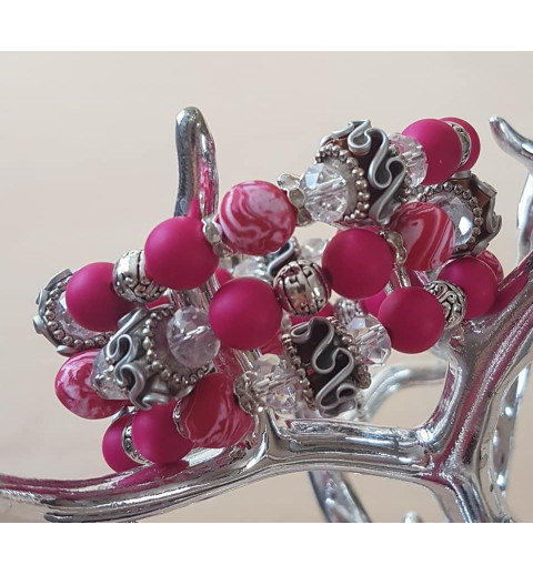 Wickelarmband pink mit Nespressokapseln