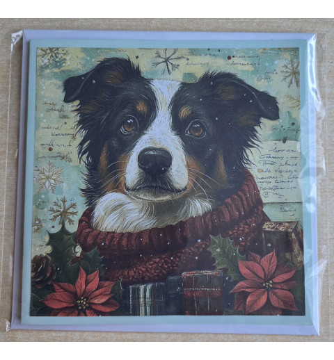 Karte Weihnachts Hund 1
