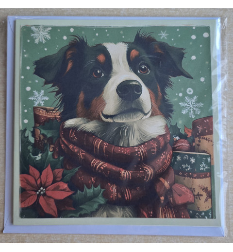 Karte Weihnachts Hund 2