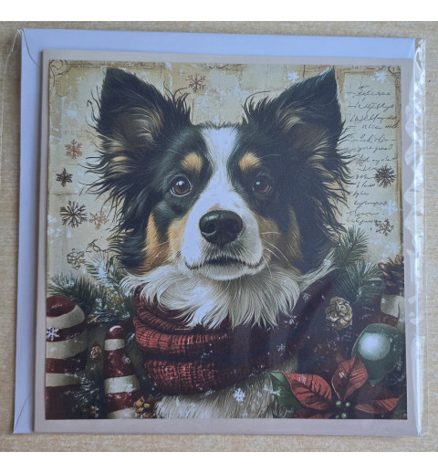 Karte Weihnachts Hund 3