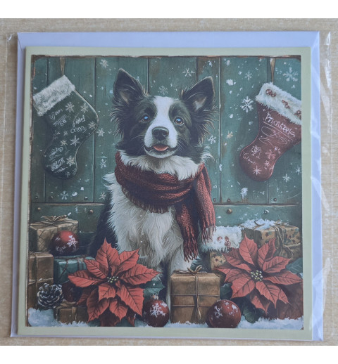 Karte Weihnachts Hund 4