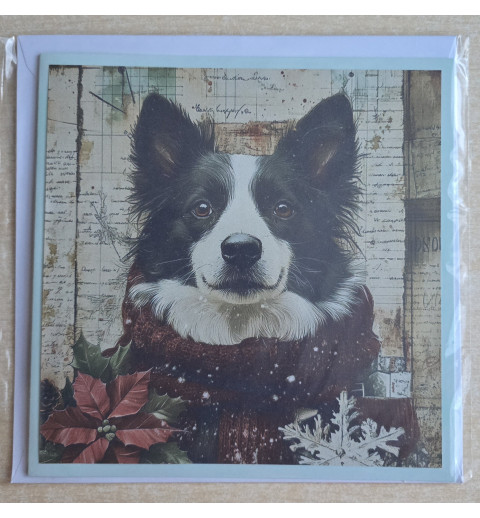 Karte Weihnachts Hund 6