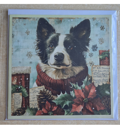 Karte Weihnachts Hund 7