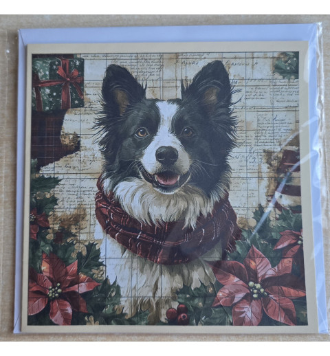 Karte Weihnachts Hund 12