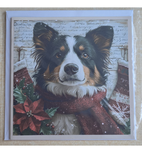 Karte Weihnachts Hund 13