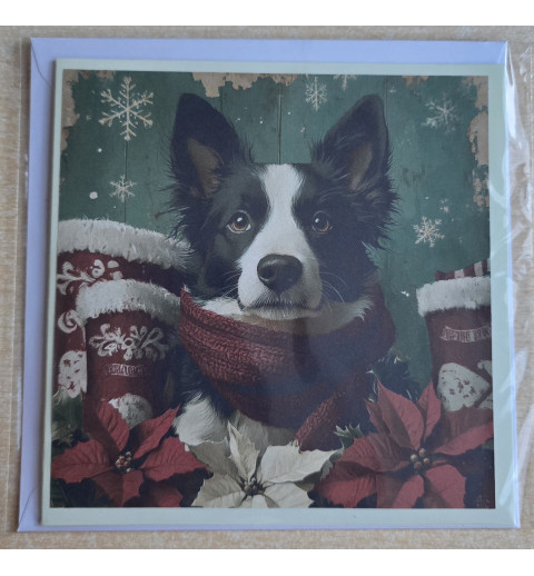 Karte Weihnachts Hund 18