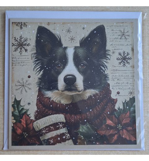 Karte Weihnachts Hund 20