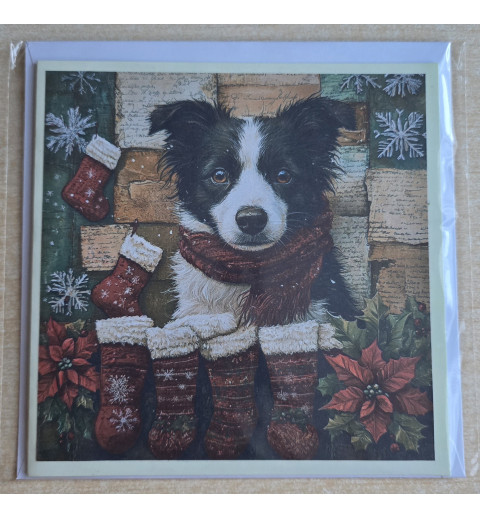 Karte Weihnachts Hund 21