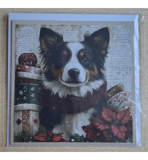 Karte Weihnachts Hund 23