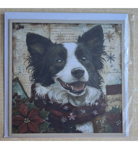 Karte Weihnachts Hund 25