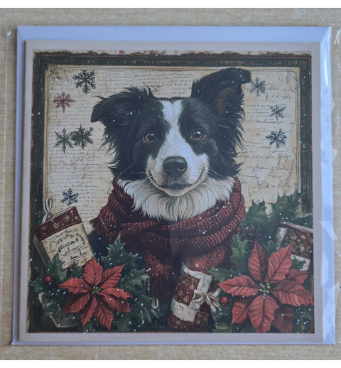 Karte Weihnachts Hund 28