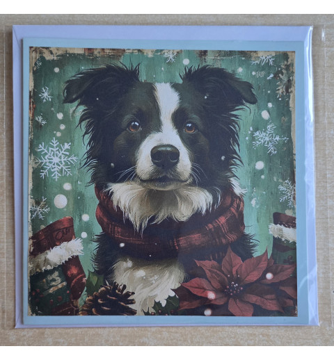 Karte Weihnachts Hund 32