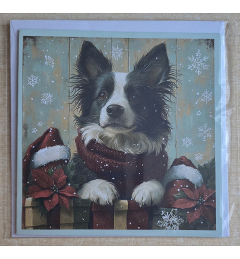 Karte Weihnachts Hund 33