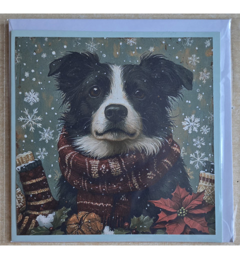 Karte Weihnachts Hund 34