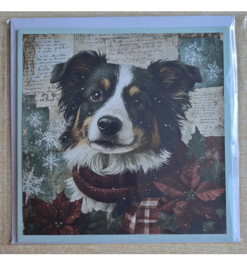 Karte Weihnachts Hund 36