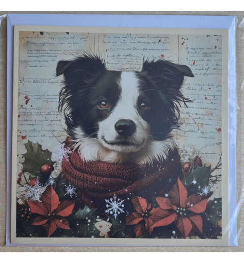 Karte Weihnachts Hund 24