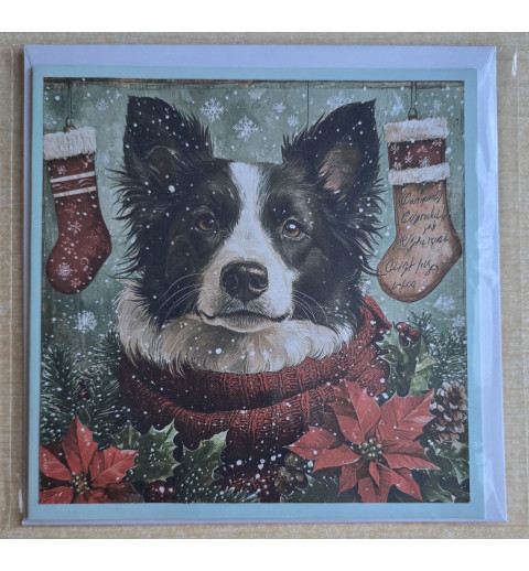 Karte Weihnachts Hund 30