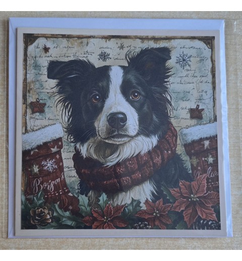 Karte Weihnachts Hund 31